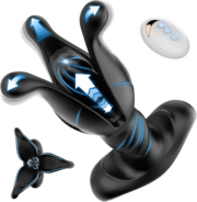 Prostate massager premium anal toy for men in black silicone