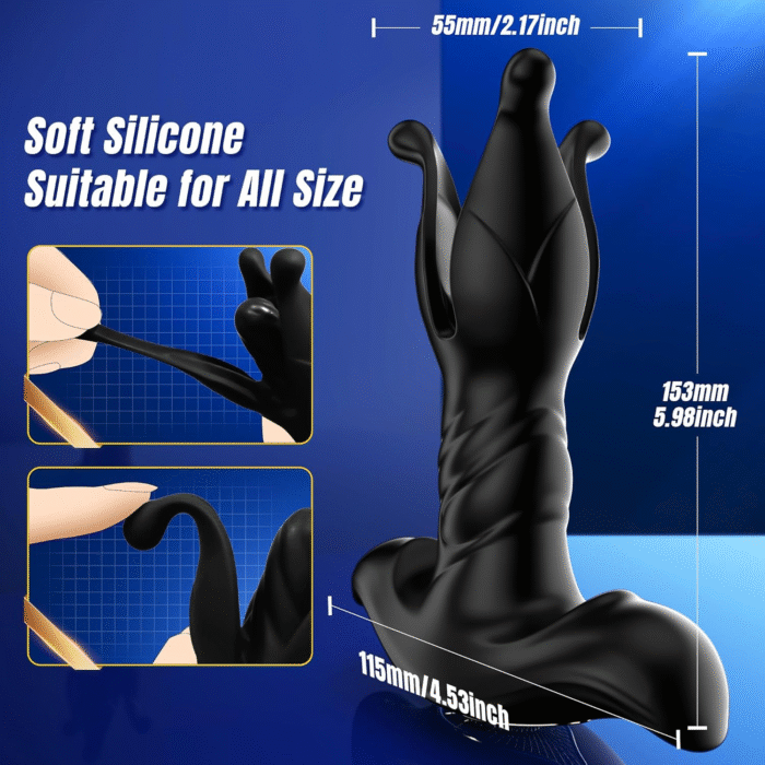 Premium silicone prostate massager with remote control