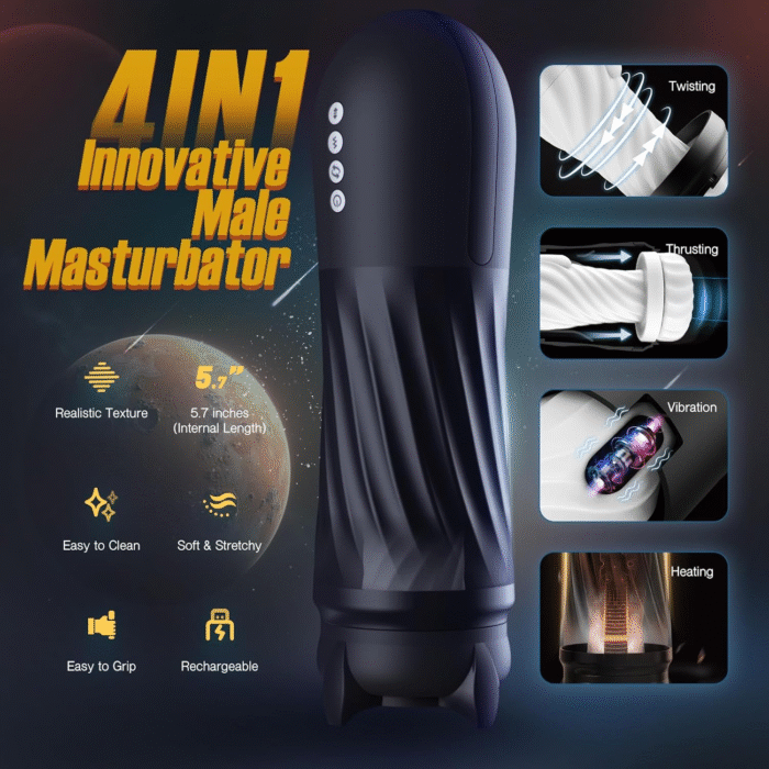 Premium Male Masturbator with Thrusting, Twisting & Heating | Steelcan - Image 2