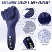 Premium Finger-Shaped Vibrator for Men – 9 Modes, LCD, Body-Safe Silicone - Image 4
