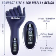 Premium Finger-Shaped Vibrator for Men – 9 Modes, LCD, Body-Safe Silicone - Image 3