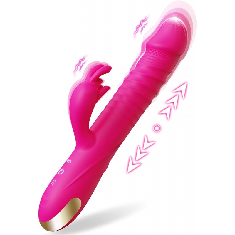 Premium Thrusting Rabbit Vibrator with 3-in-1 G-Spot and Clitoral Stimulation