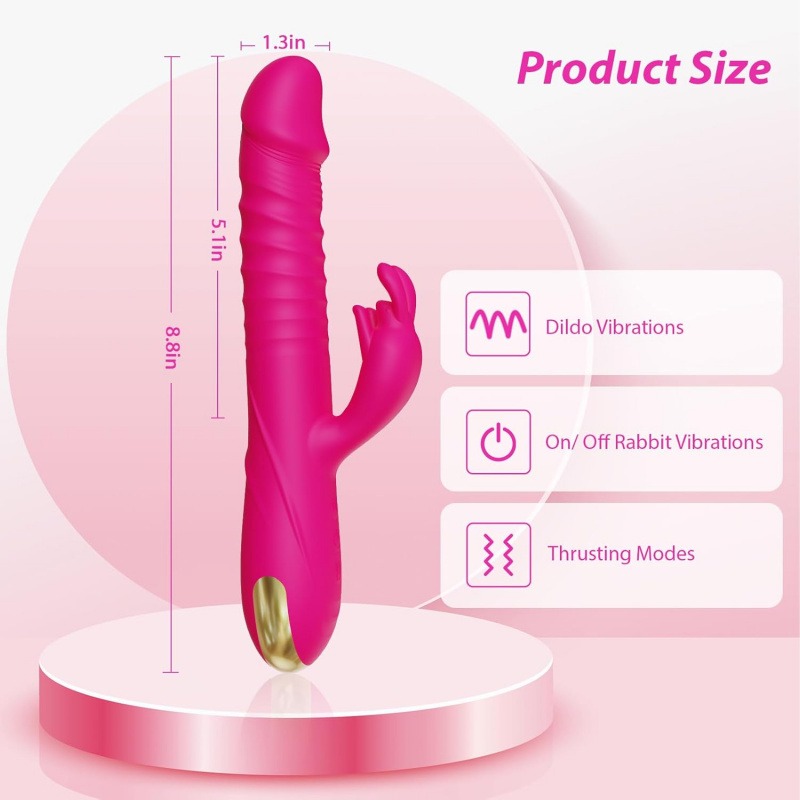 Premium Thrusting Rabbit Vibrator in body-safe silicone – luxury adult toy