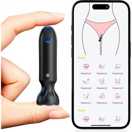 App-Controlled Mini Bullet Vibrator – Discreet, Premium Silicone, 9 Modes