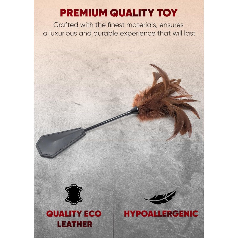 premium feather teasers stick dual-ended for adult play