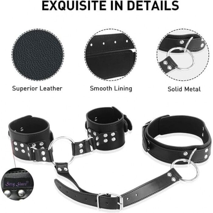 Premium PU Bed Restraint Set – Discreet Bondage Gear for Couples - Image 5