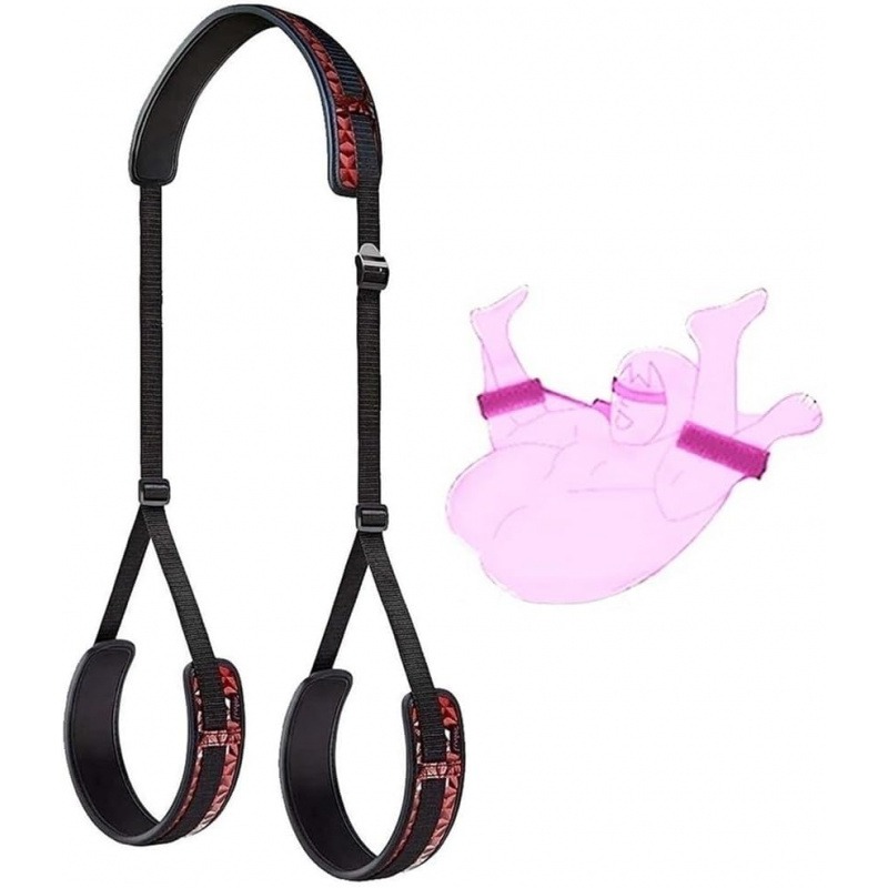 Premium bondage restraint set with adjustable soft cuffs displayed on a velvet surface