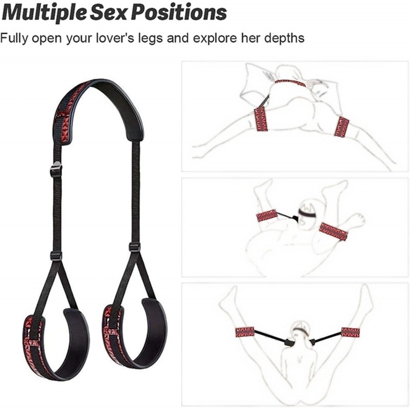 Premium bondage restraint set luxury adjustable cuffs and straps arranged for couples