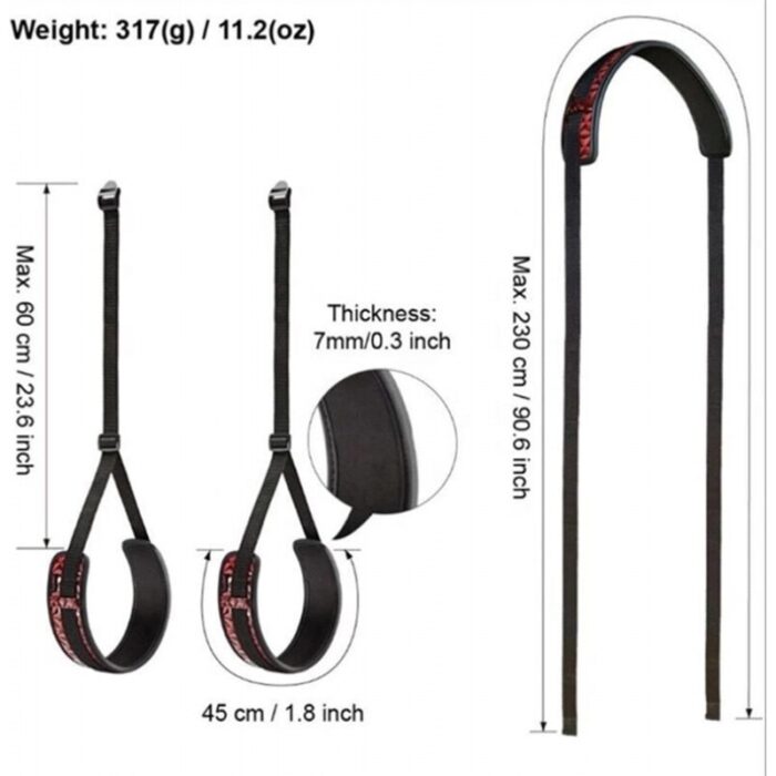 Premium Bondage Restraints Set – Adjustable Wrist & Thigh Cuffs for Discreet Intimate Play - Image 7