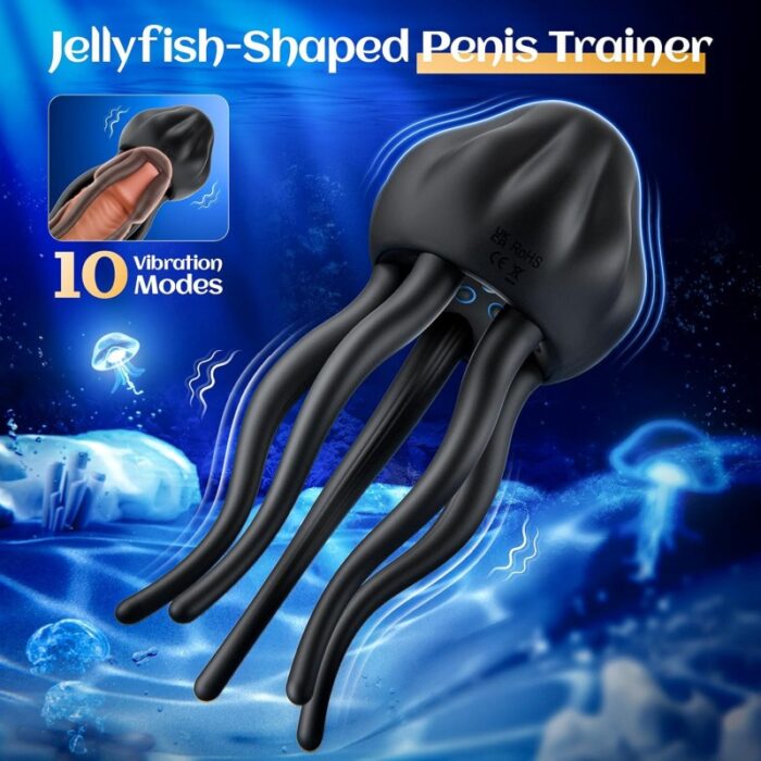Premium Men's Vibrator with 10 Modes – Soft Silicone Tentacle Stroker - Image 2