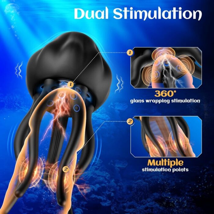 Premium Men's Vibrator with 10 Modes – Soft Silicone Tentacle Stroker - Image 9