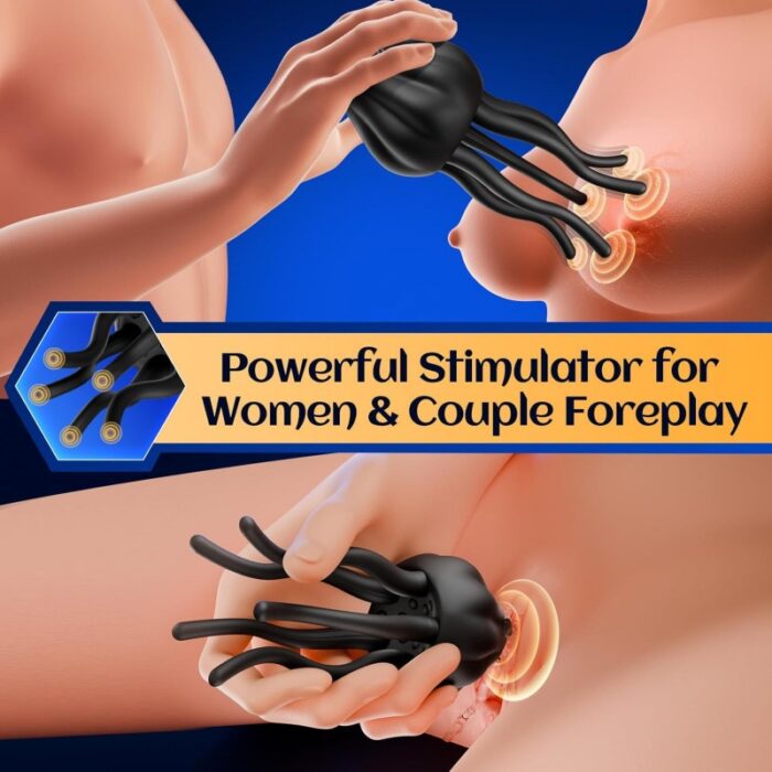Premium Men's Vibrator with 10 Modes – Soft Silicone Tentacle Stroker - Image 7