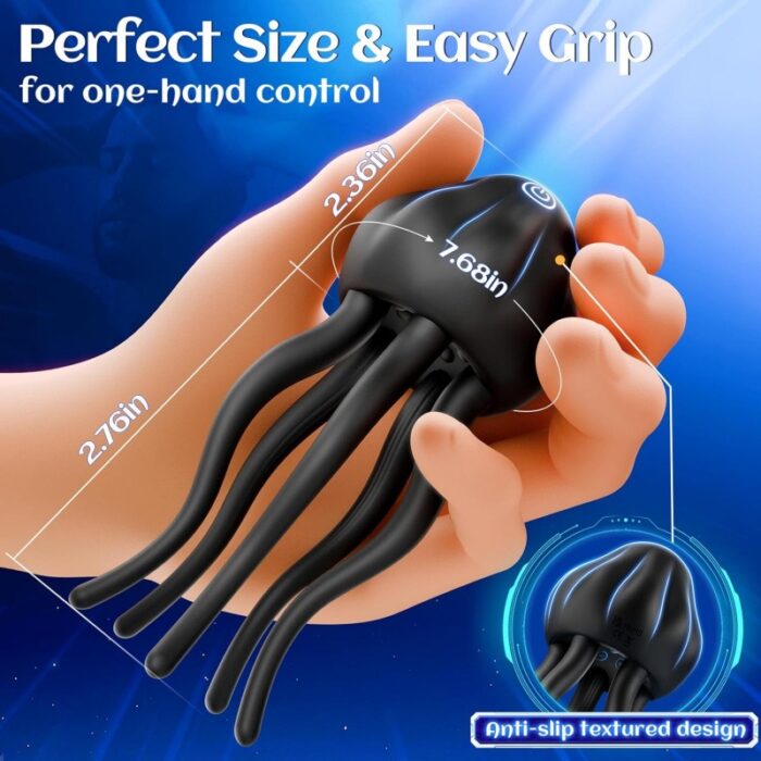 Premium Men's Vibrator with 10 Modes – Soft Silicone Tentacle Stroker - Image 6
