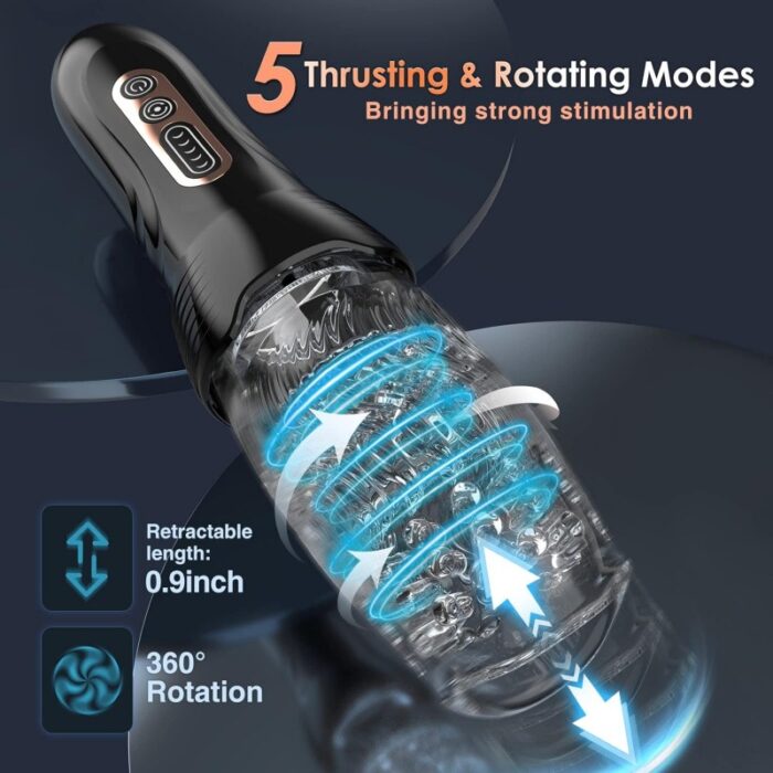 Automatic Male Masturbator with 3-in-1 Thrust, Rotation & Vibration | Premium Discreet Wellness Device - Image 5