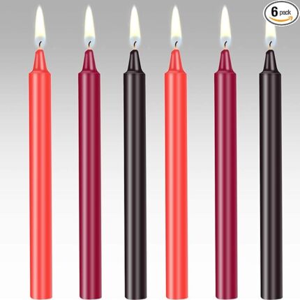 Premium low temperature wax play candles set in assorted colors
