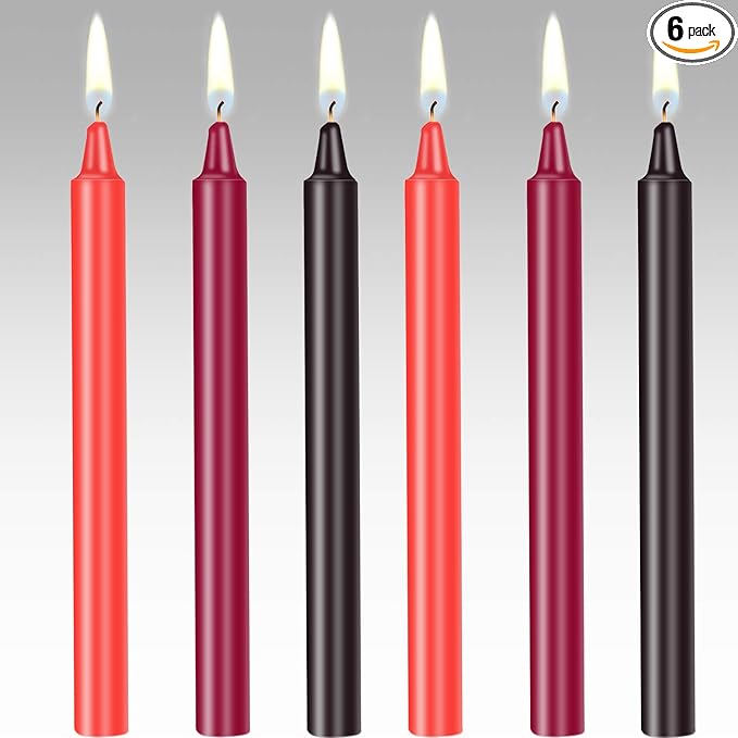 Premium low temperature wax play candles set in assorted colors