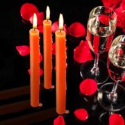 Premium low temperature wax play candles for couples, displayed in elegant packaging